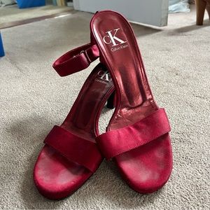 cK Calvin Klein Women’s Ankle Strap High Heeled Sandals Size 8